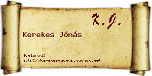 Kerekes Jónás névjegykártya