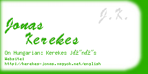 jonas kerekes business card